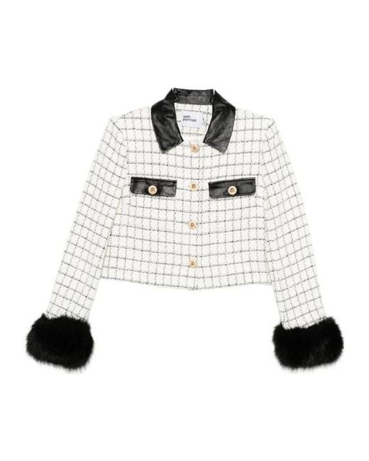Self-Portrait White Neutrals Jackets