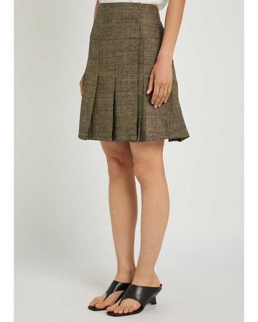 Our Legacy Green Pleated Midi Skirt