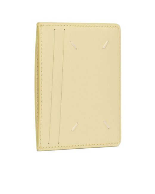 Maison Margiela Yellow Four-Stitch Card Holder
