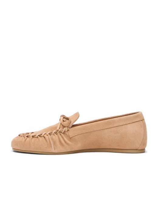 Stuart Weitzman Natural Britt Bow Loafer
