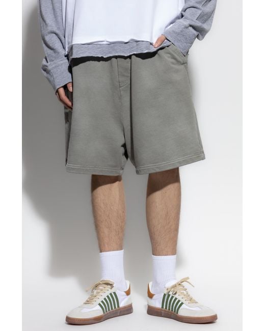 DSquared² Gray Elasticated Waistband Knee-Length Shorts for men