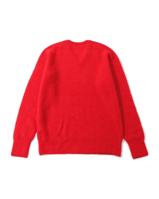 Auralee Red Long-Sleeved Sweater for men