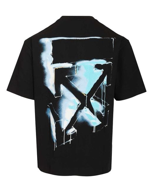 Off-White c/o Virgil Abloh Black "Arrow 3D Spray" T-Shirt for men