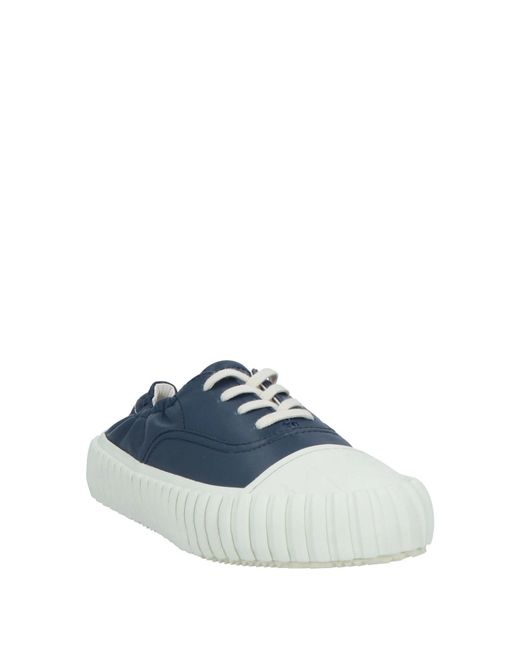MM6 by Maison Margiela Blue Minimalist Low-Top Leather Shoes