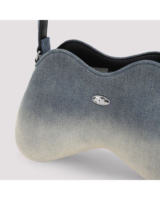 DIESEL Gray Double-D Shoulder Bag