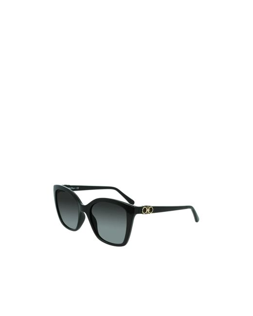 Ferragamo Black Ferragamo Eyewear Butterfly Frame Sunglasses