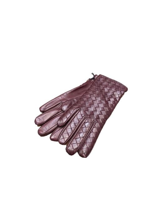 Bottega Veneta Purple Knitted Glove
