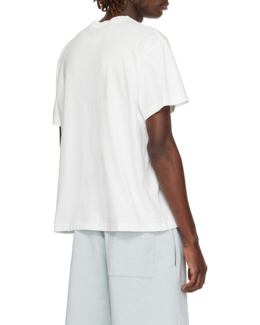 MM6 by Maison Margiela White Logo Printed Crewneck T-Shirt for men