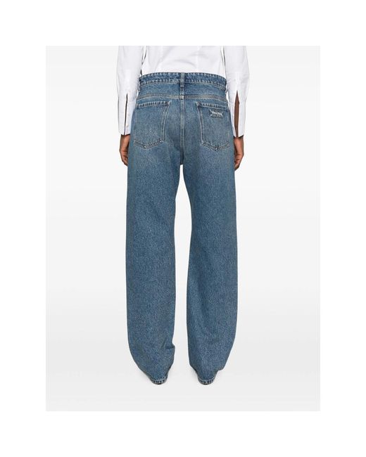 Miu Miu Blue Light-Wash Denim Flare Jeans