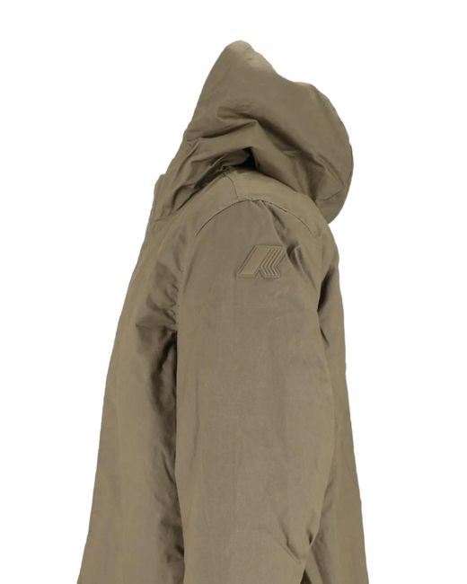 K-Way Green Hooded Coat for men