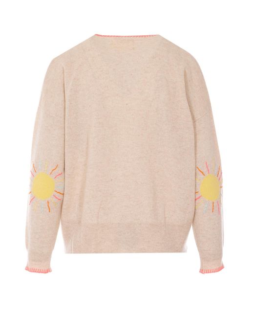 Not Shy Natural Charlie Embroidered Sweater