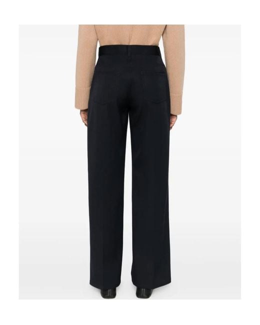 Jil Sander Blue Button-Fastening Trousers