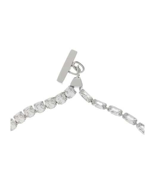 Ferragamo White Crystal Bracelet