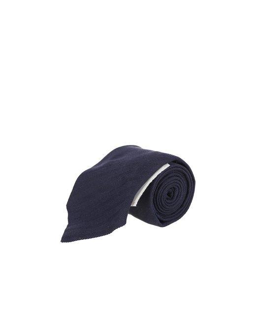 Brunello Cucinelli Blue Chevron Tie for men