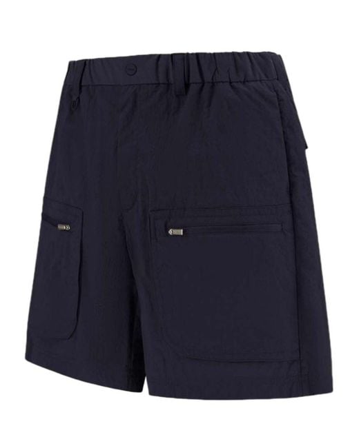 Herno Blue Laminar Zip-Pocket Shorts for men