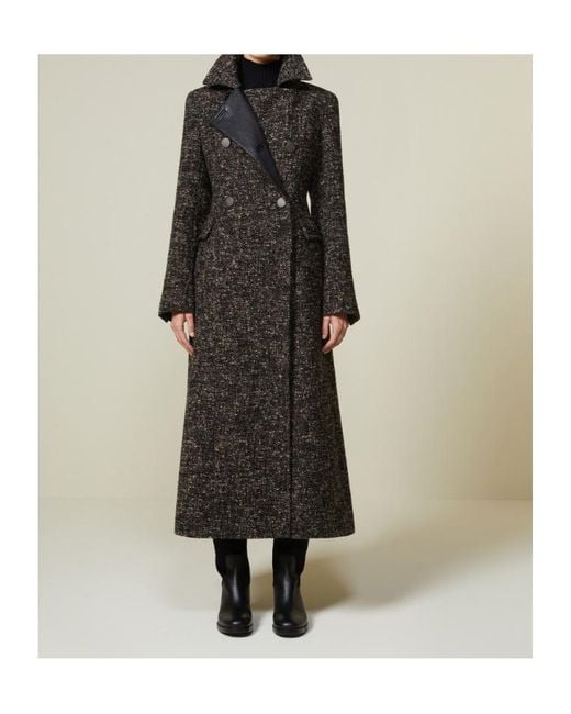 Max Mara Black Cashmere, Camel And Wool Coat