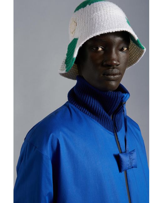 Moncler Green Crochet Hat for men
