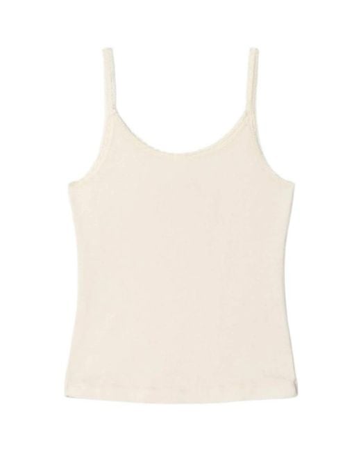 Re/done White Spaghetti-Strap Camisole