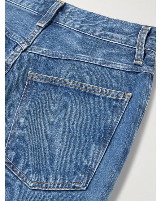 Agolde Blue High-Waisted Bootcut Denim Trousers