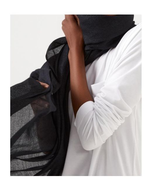 Brunello Cucinelli Black Sparkled Scarf