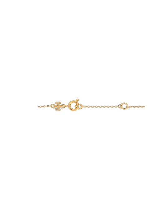Tory Burch White Delicate Icon Charm Necklace