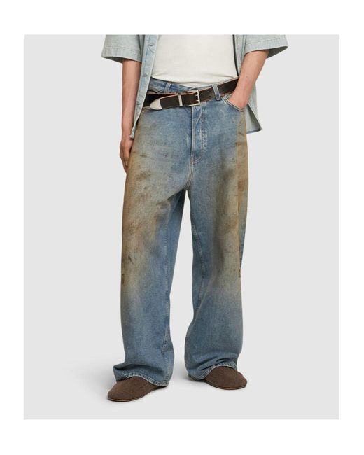 Acne Blue Belt-Loop Jeans for men