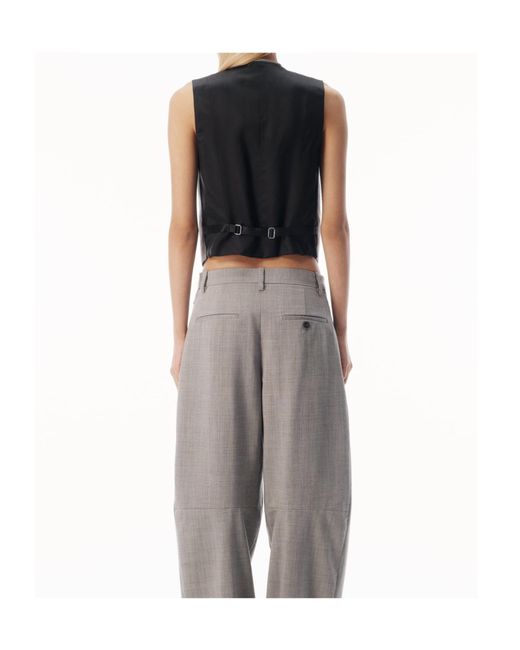 Alexander Wang Gray Zip-Up Tailored Vest