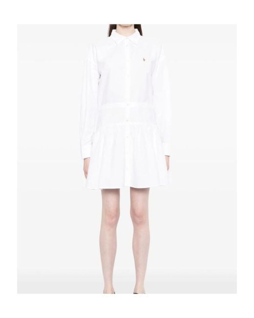 Ralph Lauren White Polo Buttoned Shirt Dress