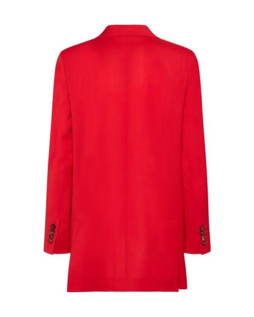 Max Mara Red Double-Breasted Suit Jacket