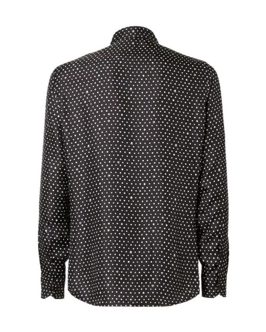 Fendi Black Printed Silk Shirt for men