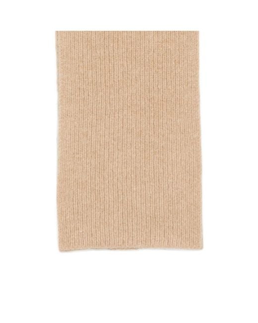 Dries Van Noten White Ribbed Knit Scarf for men