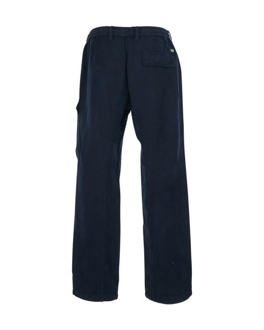 C P Company Blue Boxy Lens Cargo Pants for men