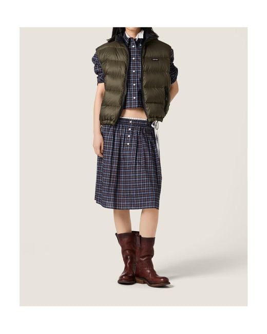 Miu Miu Green Lightweight And Thick Down Vest