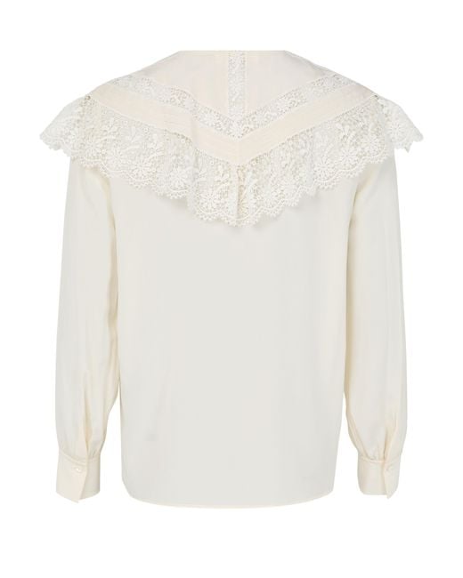 Chloé White Long-Sleeved Top