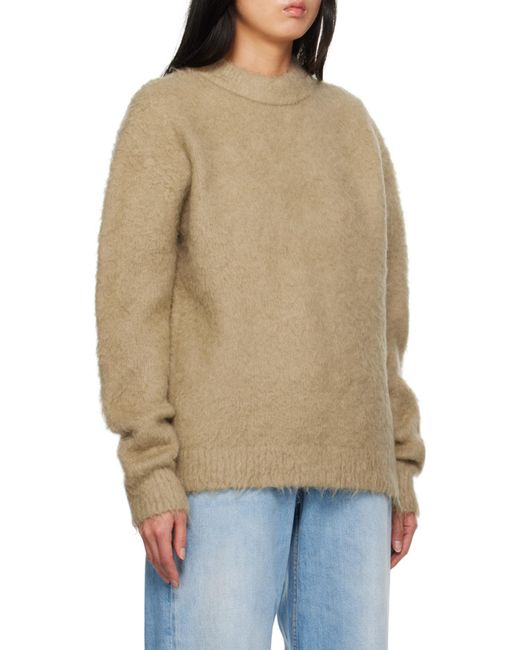 Acne Natural Crewneck Knitted Sweater for men