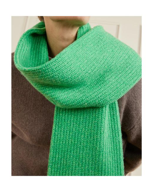 Lisa Yang Green Marseille Cashmere Scarf