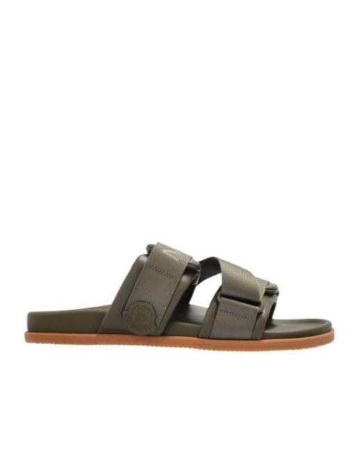 Moncler Brown Mon Summer Sliders for men