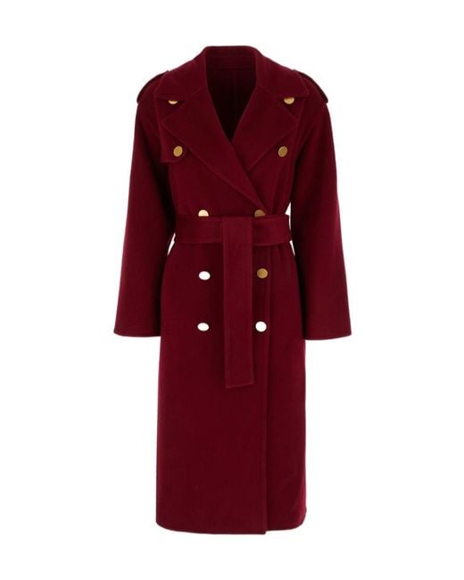 Alberta Ferretti Red Long-Sleeved Coat