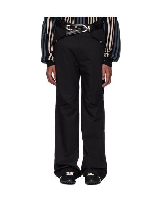 Kiko Kostadinov Black Alec K-Dart Trousers for men