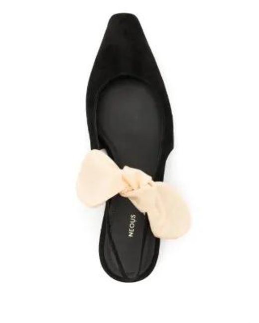 Neous Black 15Mm Bow Mules