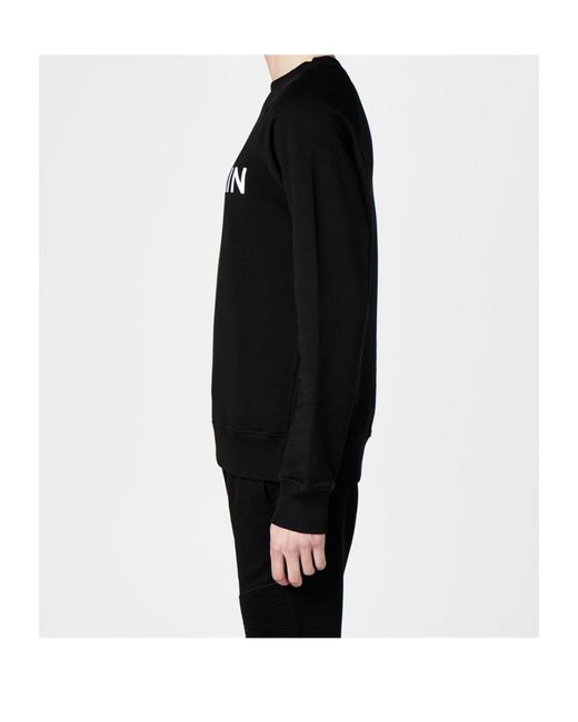 Balmain Black Logo Crew Sweater for men