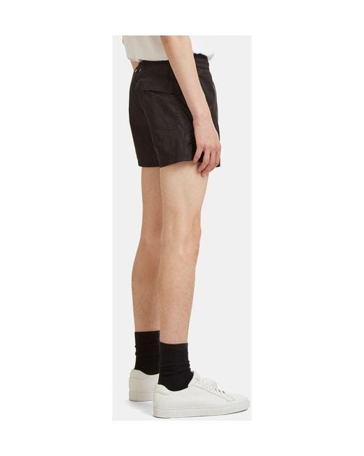 Aiezen Black Drawstring Beach Pants for men