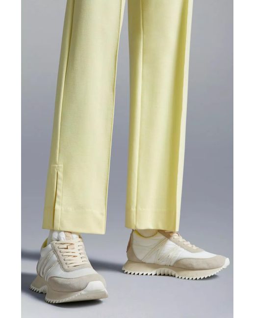 Moncler White Pacey Lace-Up Trainers