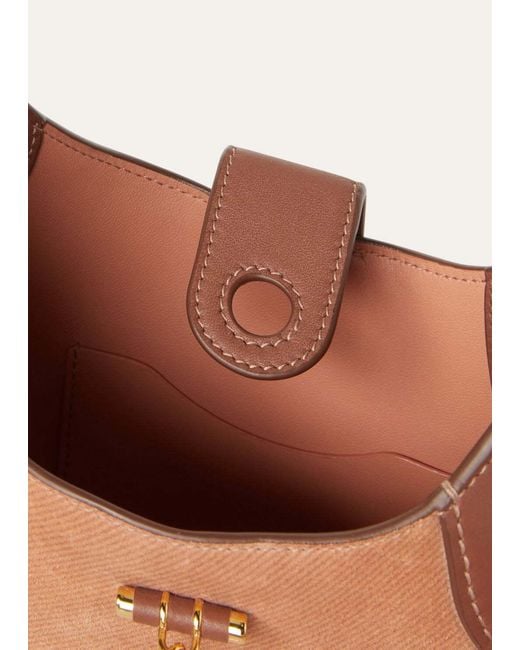 Loro Piana Brown Mini Bobbin Bag