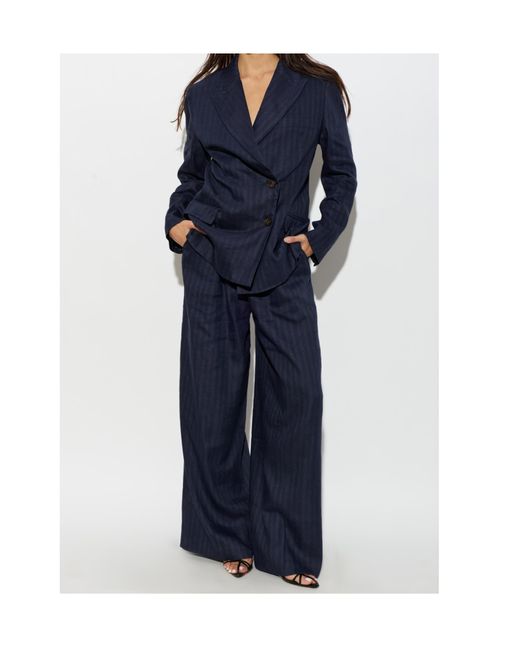 Anine Bing Blue Aretha Blazer
