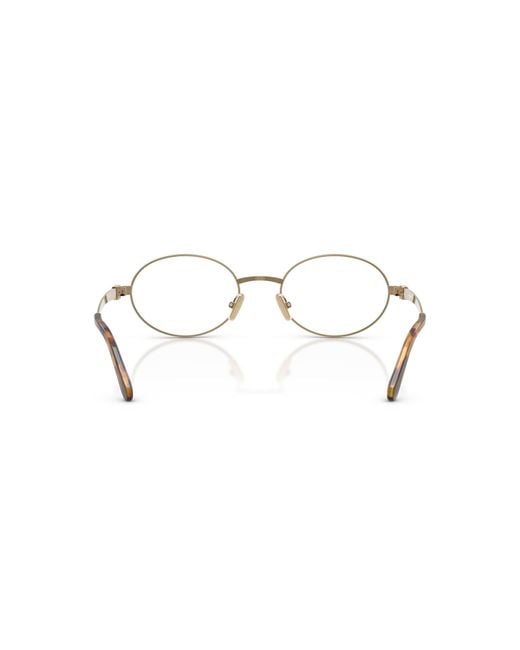 Miu Miu White Eyewear Oval Frame Glasses