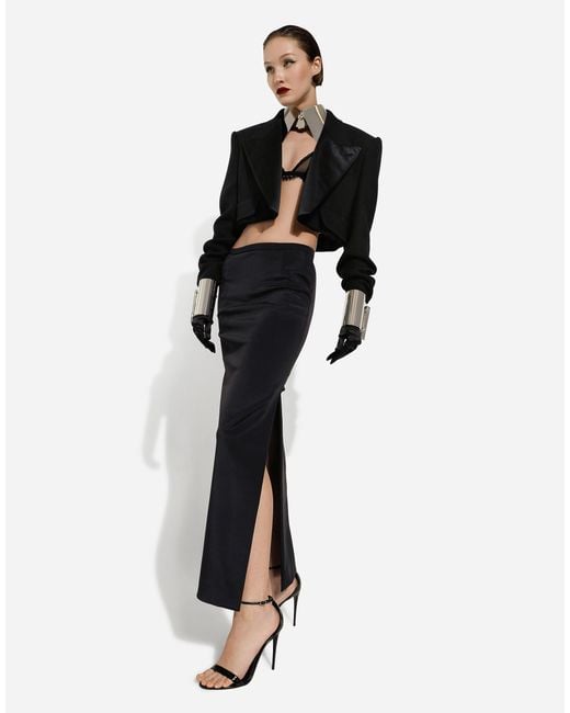 Dolce & Gabbana Black Cropped Blazer