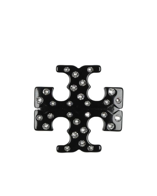 Tory Burch White Minimal Rhinestone Hair Clips