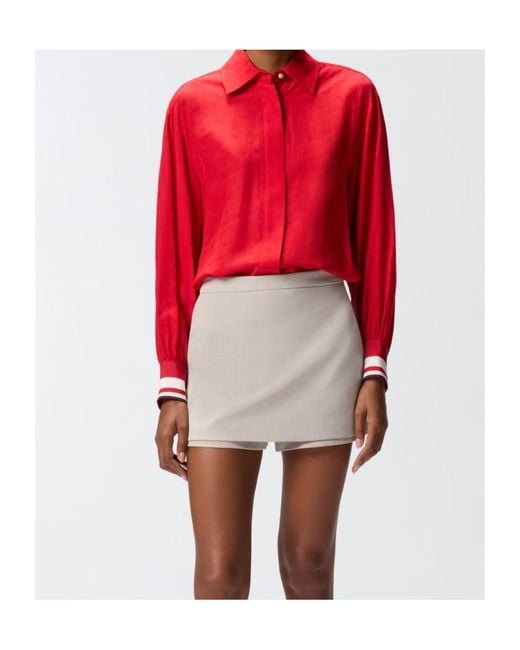 Pinko Red Button-Down Shirt