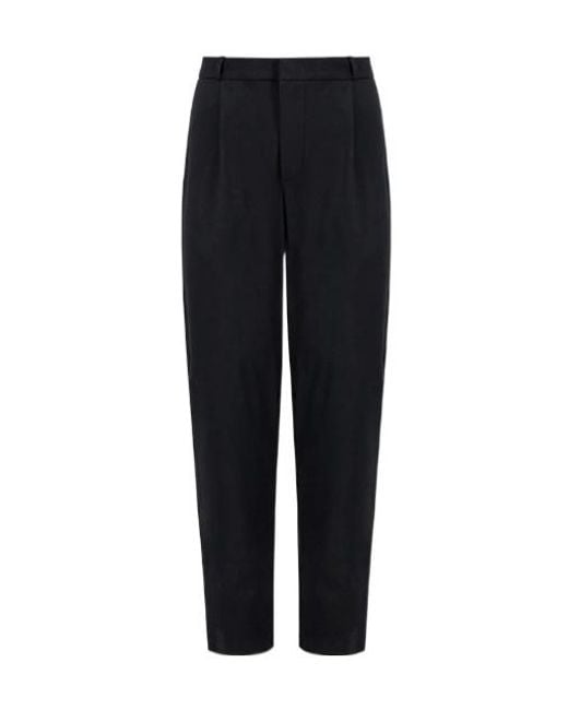 Harris Wharf London Black Pleated Trousers Superfine Merino for men